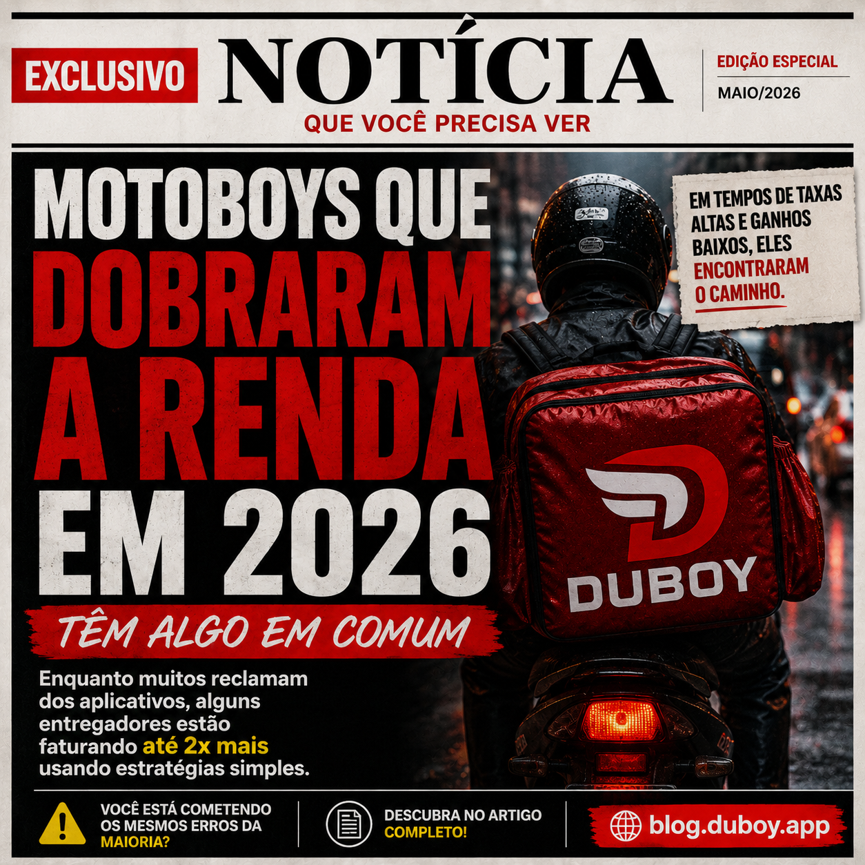 Como ganhar mais como motoboy em 2026: 7 estratégias reais